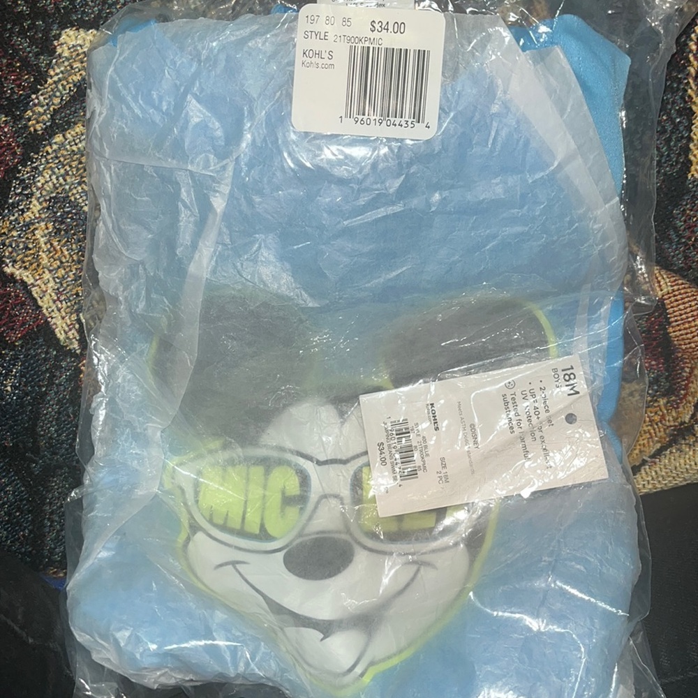 Brand new 2-PC Swim Set. Mickey Mouse.